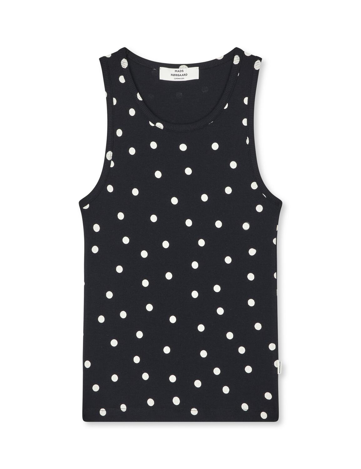 2X2 Cotton Addie top - Dot Aop Black